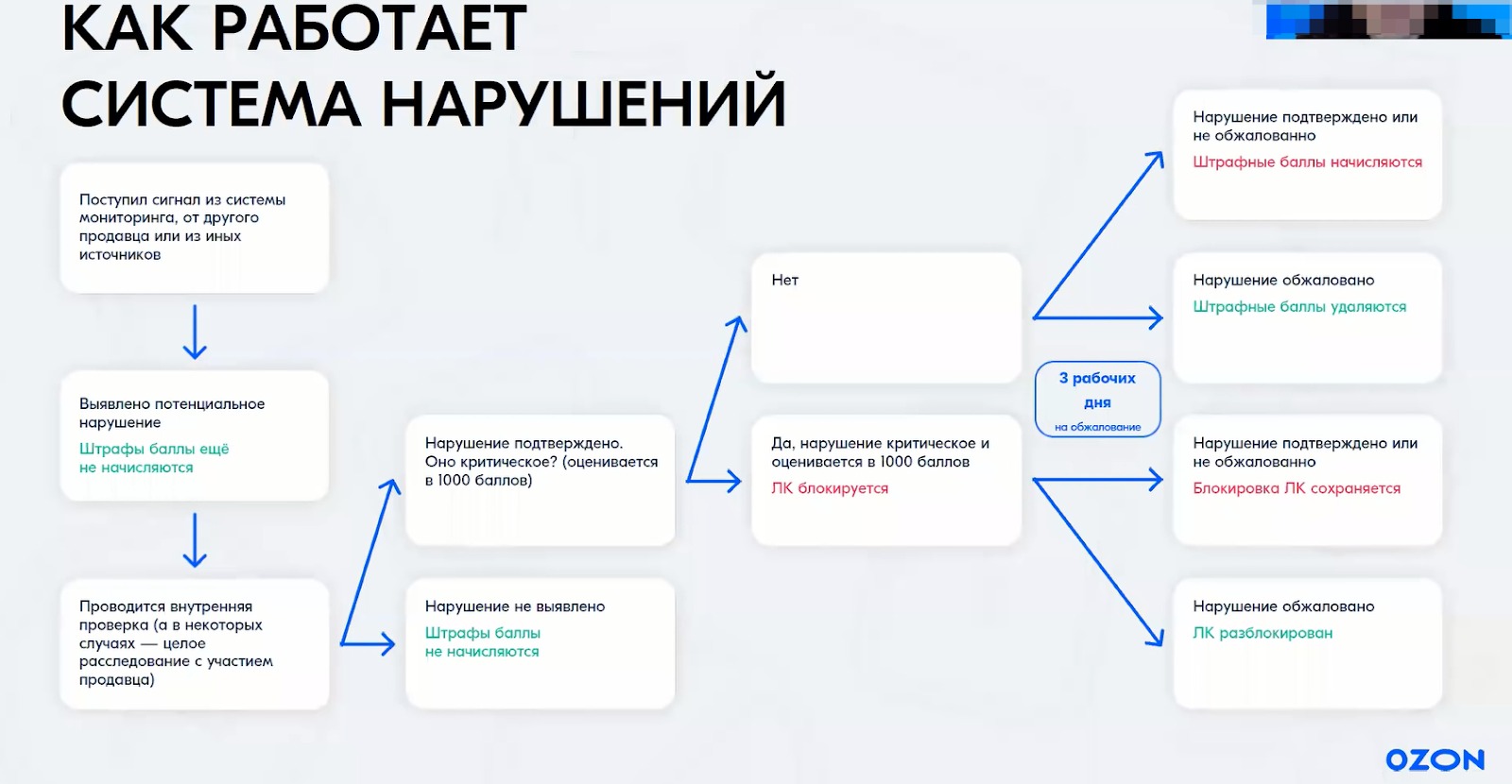 Штрафы «Озон»: размеры, за что дают, как устроена система штрафов  маркетплейса